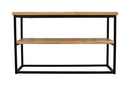 Jofran - Ames Solid Wood Modern 50in Console Sofa Table - Natural and Black - 2058-4 veiw 2