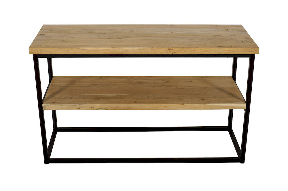 Jofran - Ames Solid Wood Modern 50in Console Sofa Table - Natural and Black - 2058-4 view 1