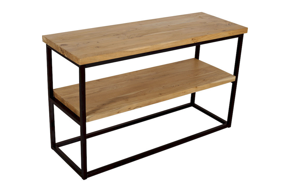 Jofran - Ames Solid Wood Modern 50in Console Sofa Table - Natural and Black - 2058-4 view 4