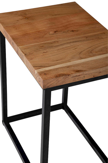 Jofran - Ames Solid Wood Modern Chairside End Table - Natural and Black - 2058-7 view 3