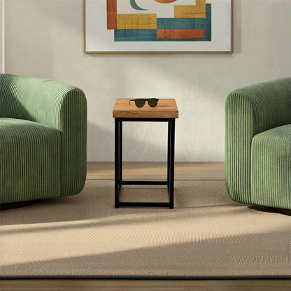 Jofran - Ames Solid Wood Modern Chairside End Table - Natural and Black - 2058-7 view 6