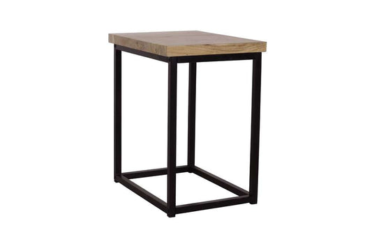 Jofran - Ames Solid Wood Modern Chairside End Table - Natural and Black - 2058-7 veiw 1