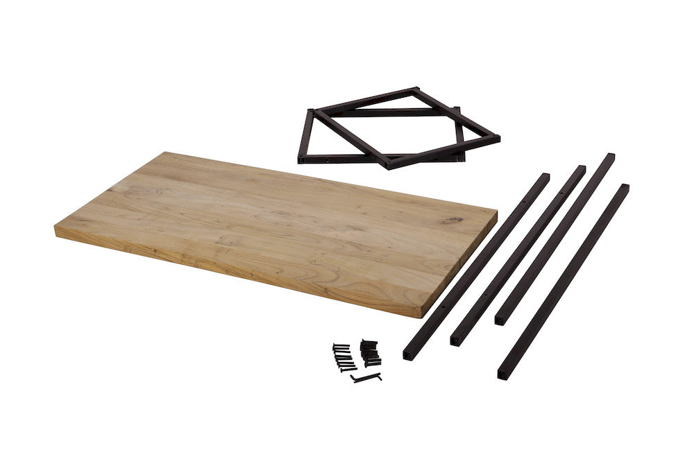 Jofran - Ames Solid Wood Modern Coffee Table - Natural and Black - 2058-1 view 4
