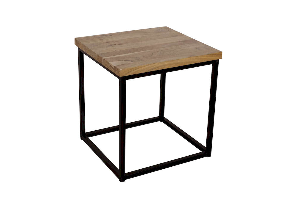 Jofran - Ames Solid Wood Modern End Table - Natural and Black - 2058-3 view 2