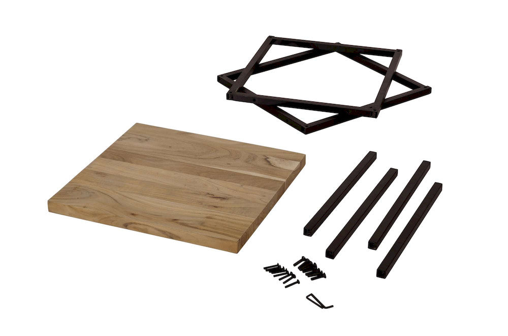 Jofran - Ames Solid Wood Modern End Table - Natural and Black - 2058-3 view 4