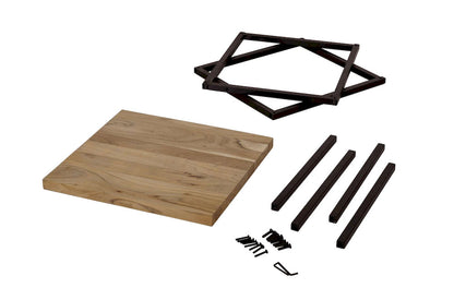Jofran - Ames Solid Wood Modern End Table - Natural and Black - 2058-3 view 4