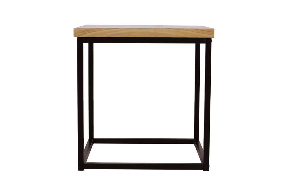 Jofran - Ames Solid Wood Modern End Table - Natural and Black - 2058-3 veiw 2