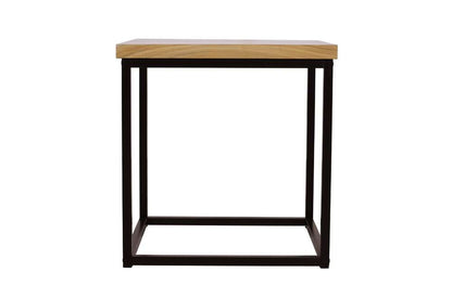 Jofran - Ames Solid Wood Modern End Table - Natural and Black - 2058-3 veiw 2