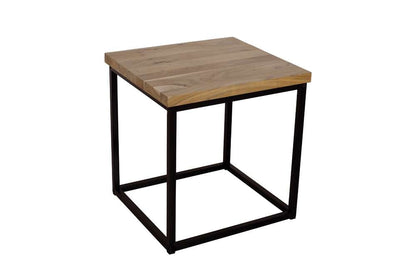 Jofran - Ames Solid Wood Modern End Table - Natural and Black - 2058-3 veiw 3