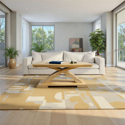Jofran - Anthology Contemporary 48in Curved Base Coffee Table - Natural - 2092-1 view 6