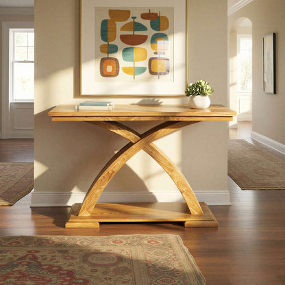 Jofran - Anthology Contemporary 48in Curved Base Console Sofa Table - Natural - 2092-4 view 6