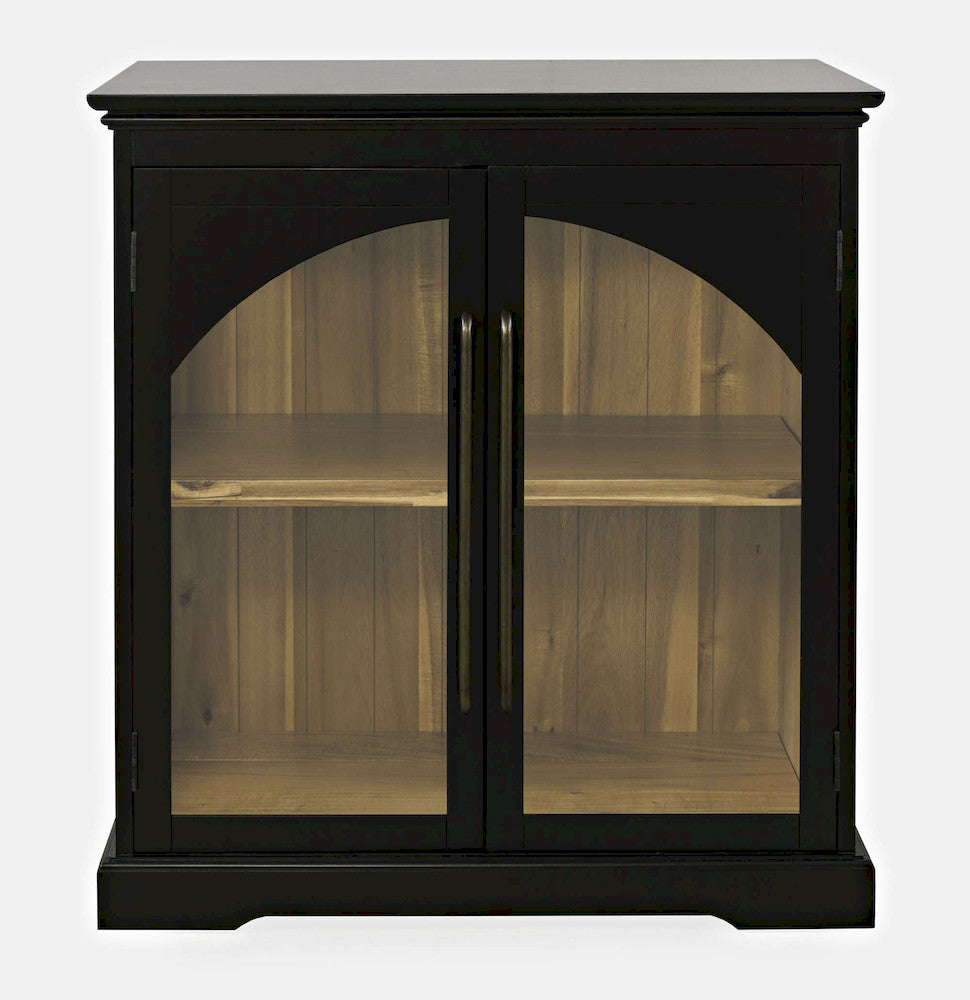Jofran - Archdale 33in Gothic Arch Transitional Accent Storage Cabinet with Glass Doors in Black - 2295-33 view 1