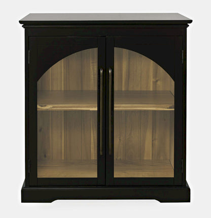 Jofran - Archdale 33in Gothic Arch Transitional Accent Storage Cabinet with Glass Doors in Black - 2295-33 view 1
