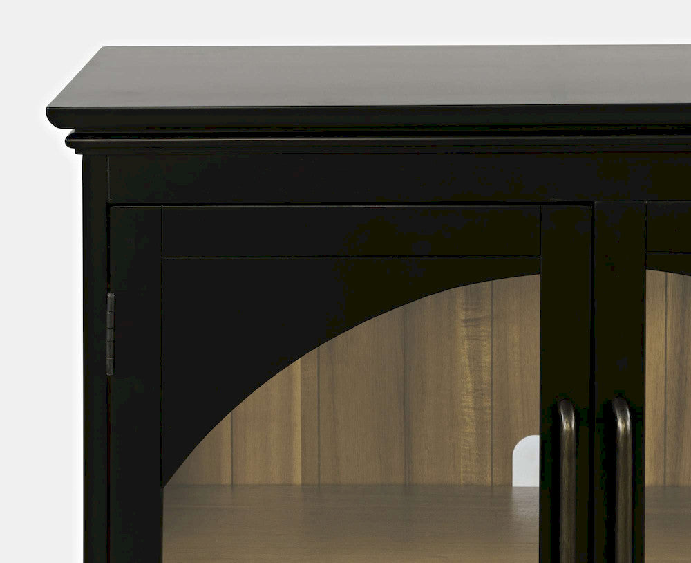 Jofran - Archdale 33in Gothic Arch Transitional Accent Storage Cabinet with Glass Doors in Black - 2295-33 view 7