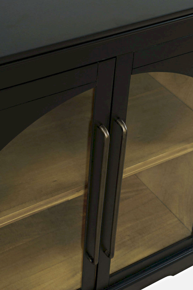 Jofran - Archdale 33in Gothic Arch Transitional Accent Storage Cabinet with Glass Doors in Black - 2295-33 view 8