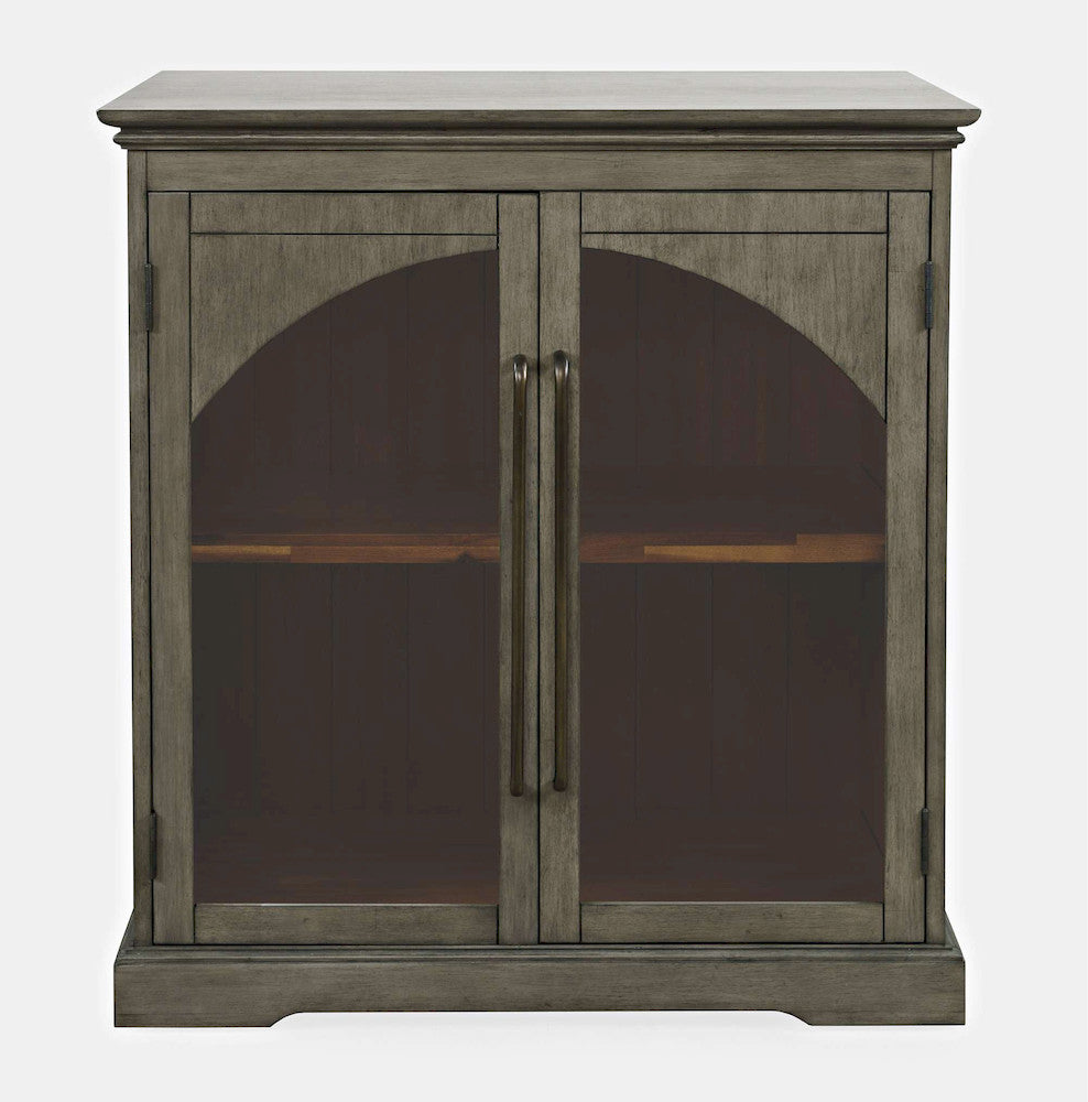 Jofran - Archdale 33in Gothic Arch Transitional Accent Storage Cabinet with Glass Doors in Grey - 2294-33 view 1
