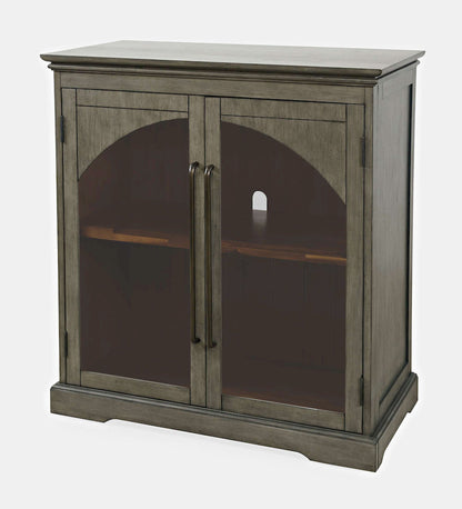 Jofran - Archdale 33in Gothic Arch Transitional Accent Storage Cabinet with Glass Doors in Grey - 2294-33 view 2