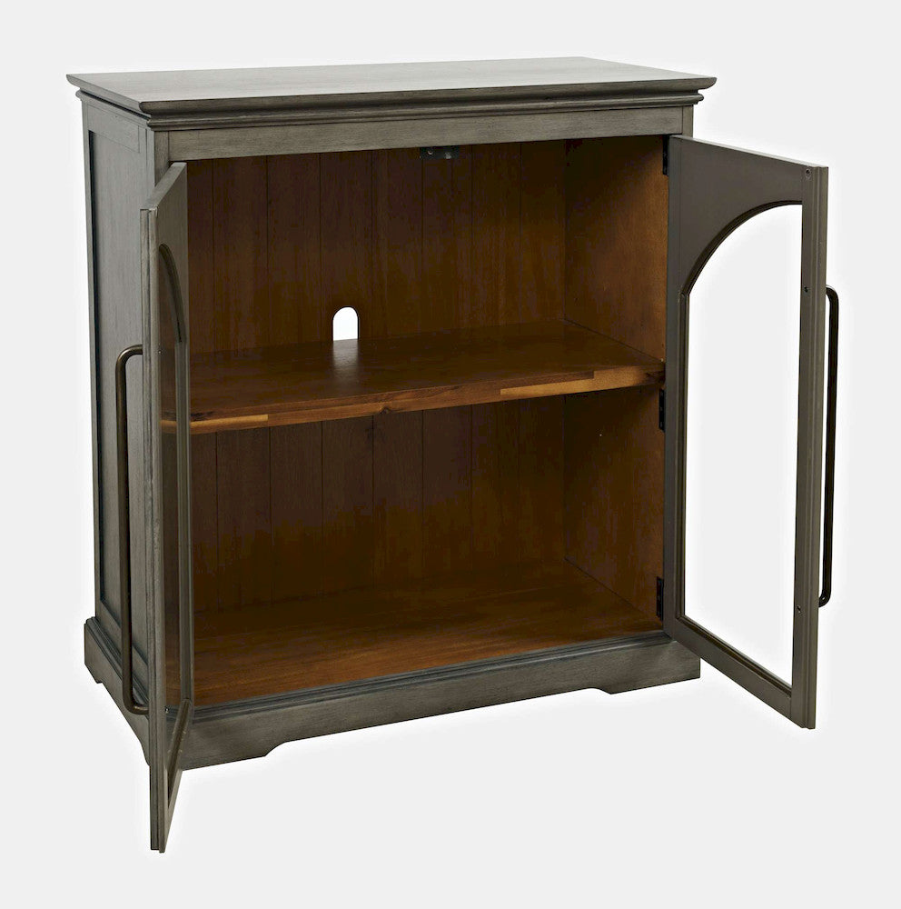 Jofran - Archdale 33in Gothic Arch Transitional Accent Storage Cabinet with Glass Doors in Grey - 2294-33 view 9