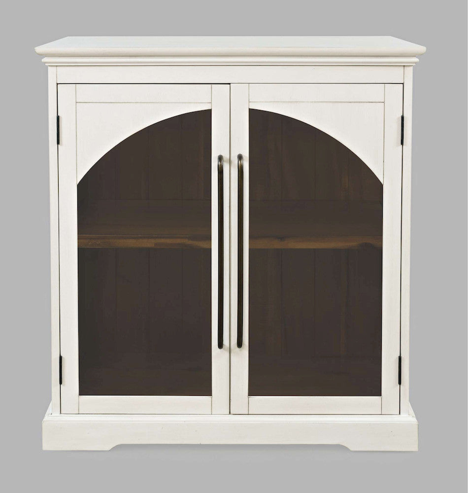 Jofran - Archdale 33in Gothic Arch Transitional Accent Storage Cabinet with Glass Doors in White - 2293-33 view 1