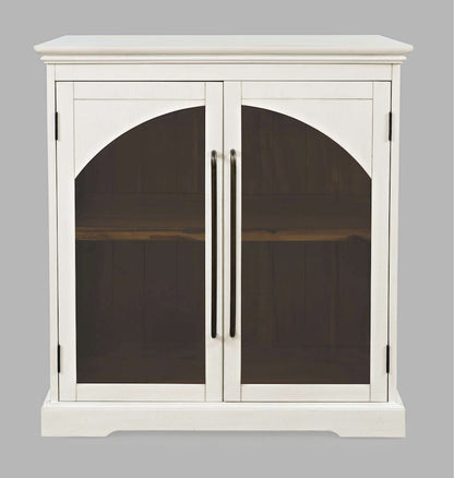 Jofran - Archdale 33in Gothic Arch Transitional Accent Storage Cabinet with Glass Doors in White - 2293-33 view 1