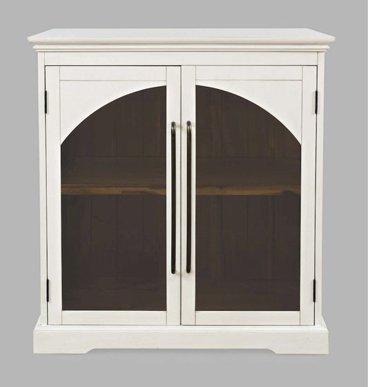 Jofran - Archdale 33in Gothic Arch Transitional Accent Storage Cabinet with Glass Doors in White - 2293-33 view 1
