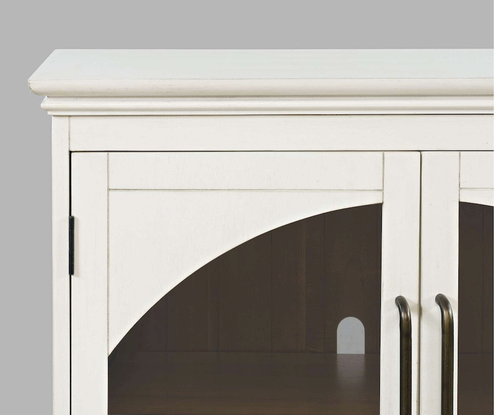 Jofran - Archdale 33in Gothic Arch Transitional Accent Storage Cabinet with Glass Doors in White - 2293-33 view 7