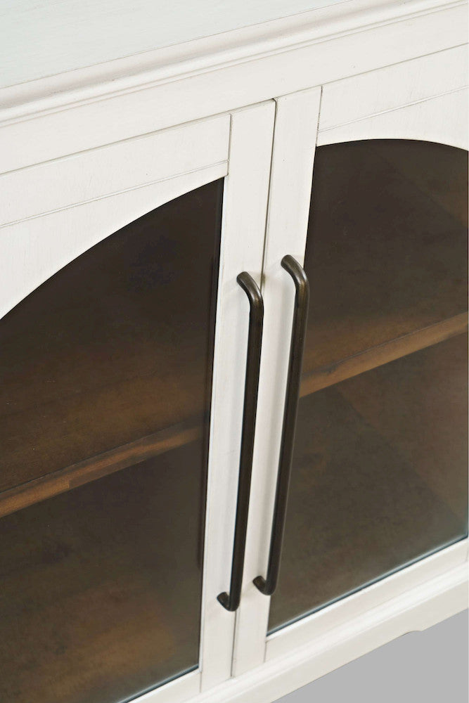Jofran - Archdale 33in Gothic Arch Transitional Accent Storage Cabinet with Glass Doors in White - 2293-33 view 8