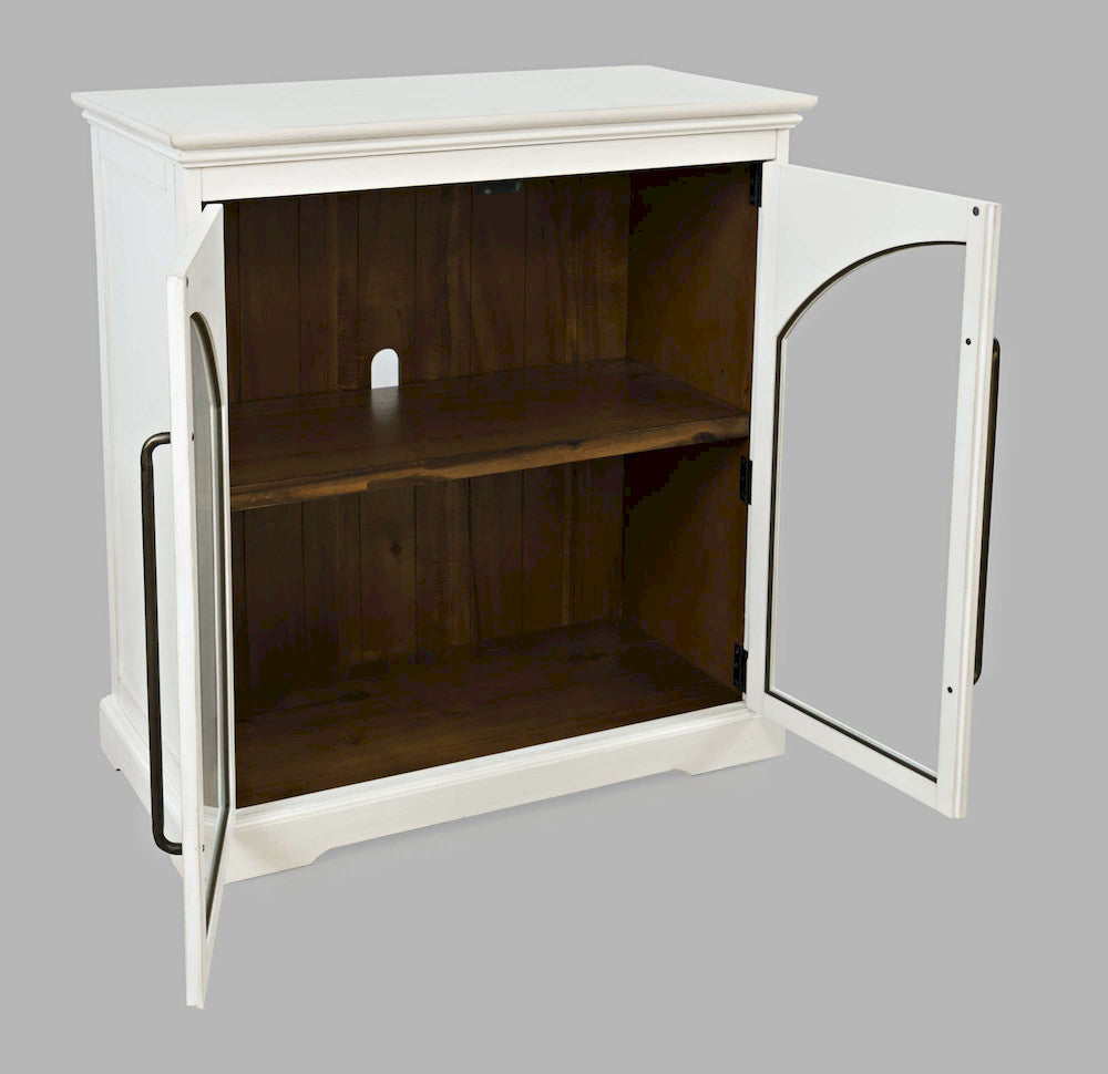 Jofran - Archdale 33in Gothic Arch Transitional Accent Storage Cabinet with Glass Doors in White - 2293-33 view 9