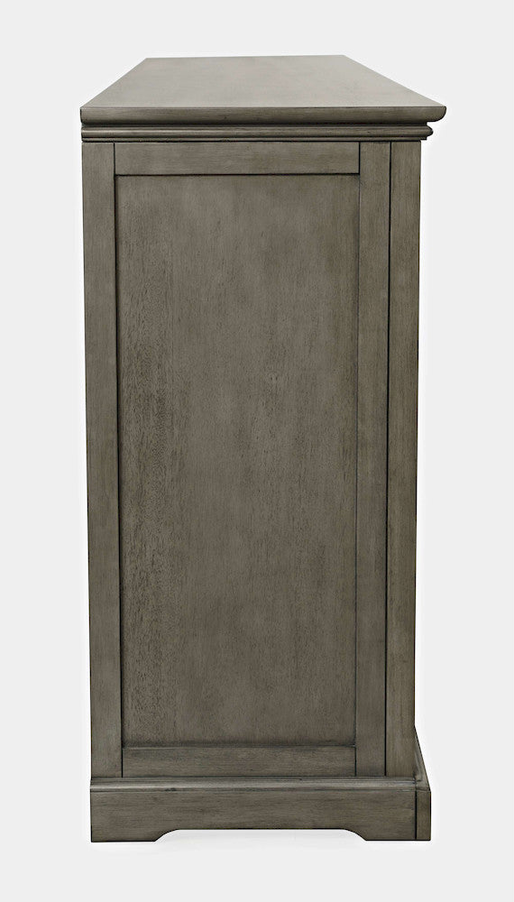 Jofran - Archdale 65in Gothic Arch Transitional Sideboard Storage Cabinet with Glass Doors in Grey - 2294-65 view 4