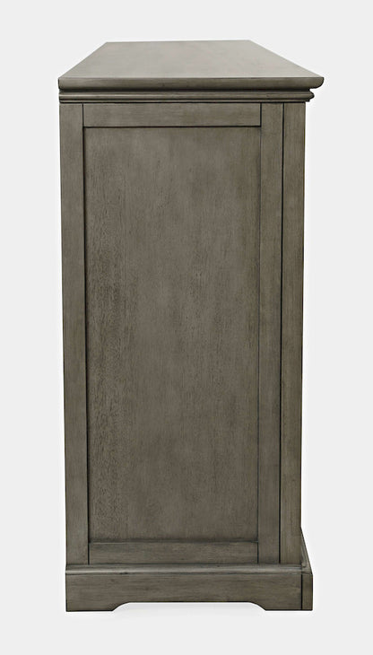 Jofran - Archdale 65in Gothic Arch Transitional Sideboard Storage Cabinet with Glass Doors in Grey - 2294-65 view 4