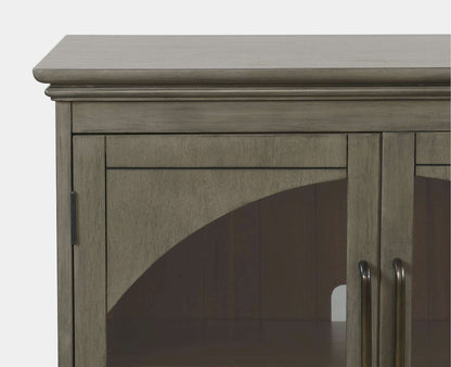 Jofran - Archdale 65in Gothic Arch Transitional Sideboard Storage Cabinet with Glass Doors in Grey - 2294-65 view 7