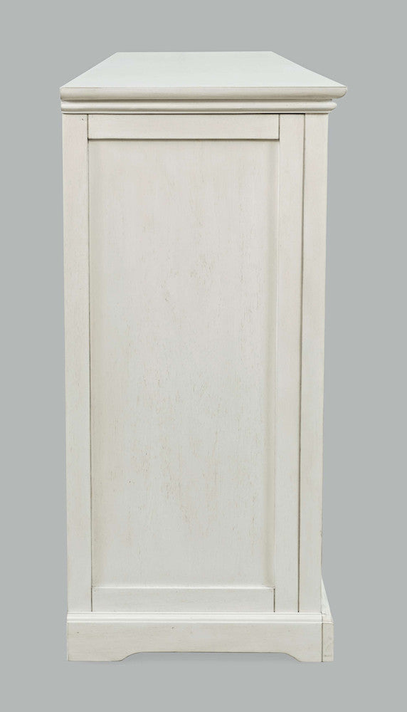 Jofran - Archdale 65in Gothic Arch Transitional Sideboard Storage Cabinet with Glass Doors in White - 2293-65 view 4