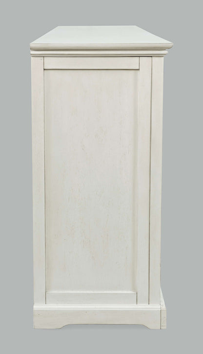 Jofran - Archdale 65in Gothic Arch Transitional Sideboard Storage Cabinet with Glass Doors in White - 2293-65 view 4