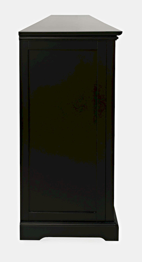 Jofran - Archdale 96in Gothic Arch Transitional Sideboard Storage Cabinet with Glass Doors in Black - 2295-96 view 4