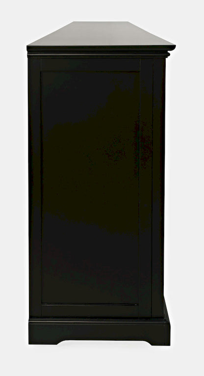 Jofran - Archdale 96in Gothic Arch Transitional Sideboard Storage Cabinet with Glass Doors in Black - 2295-96 view 4
