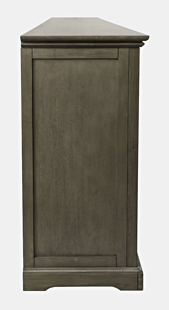 Jofran - Archdale 96in Gothic Arch Transitional Sideboard Storage Cabinet with Glass Doors in Grey - 2294-96 view 4