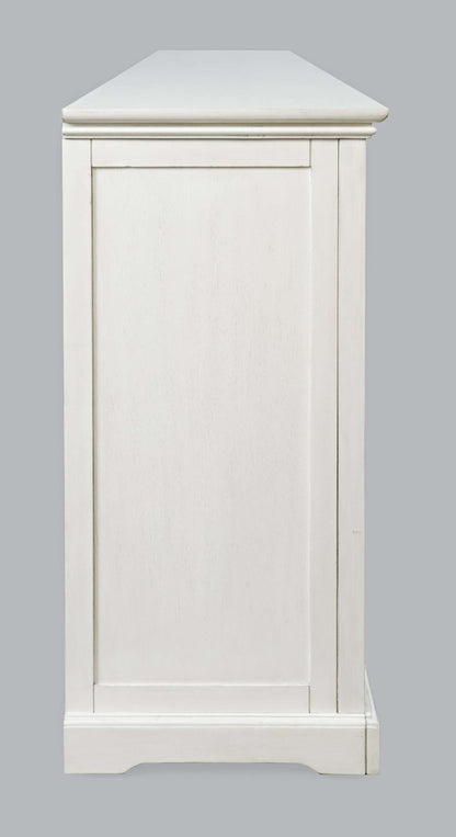 Jofran - Archdale 96in Gothic Arch Transitional Sideboard Storage Cabinet with Glass Doors in White - 2293-96 view 4