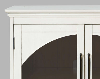Jofran - Archdale 96in Gothic Arch Transitional Sideboard Storage Cabinet with Glass Doors in White - 2293-96 view 7