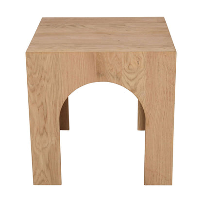Jofran - Archimedes 20in Arched Wood Square Modern Rustic End Table in Oak - 2430-3 view 1