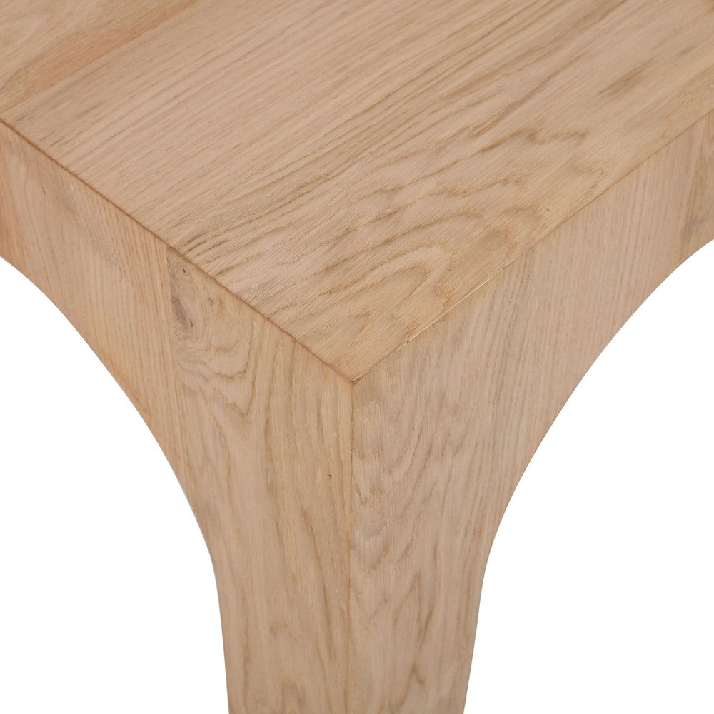 Jofran - Archimedes 20in Arched Wood Square Modern Rustic End Table in Oak - 2430-3 view 4