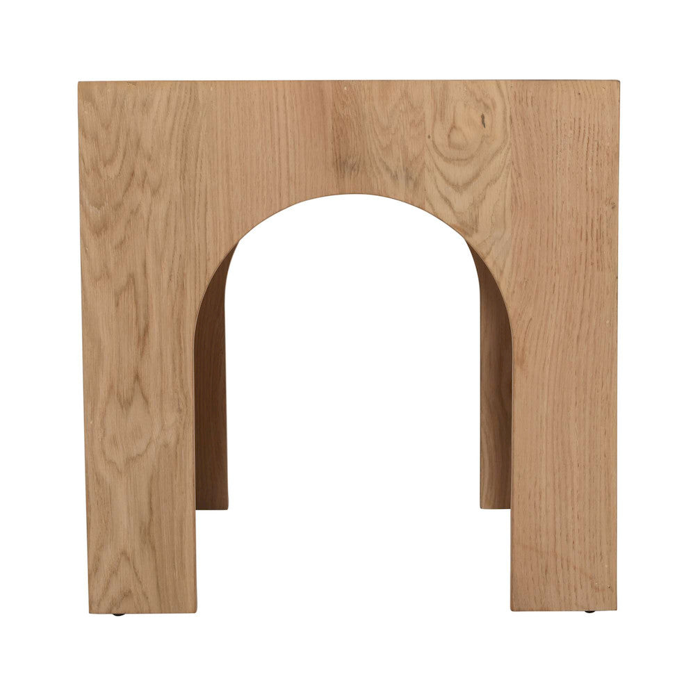 Jofran - Archimedes 20in Arched Wood Square Modern Rustic End Table in Oak - 2430-3 view 5
