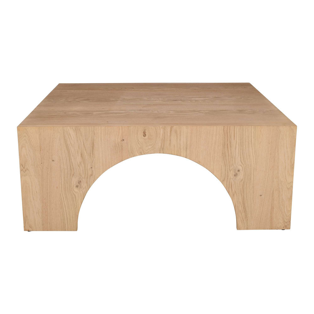 Jofran - Archimedes 40in Arched Wood Square Modern Rustic Coffee Table in Oak - 2430-2 view 1