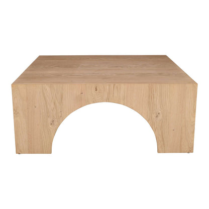 Jofran - Archimedes 40in Arched Wood Square Modern Rustic Coffee Table in Oak - 2430-2 view 1