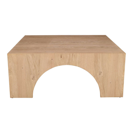 Jofran - Archimedes 40in Arched Wood Square Modern Rustic Coffee Table in Oak - 2430-2 view 1
