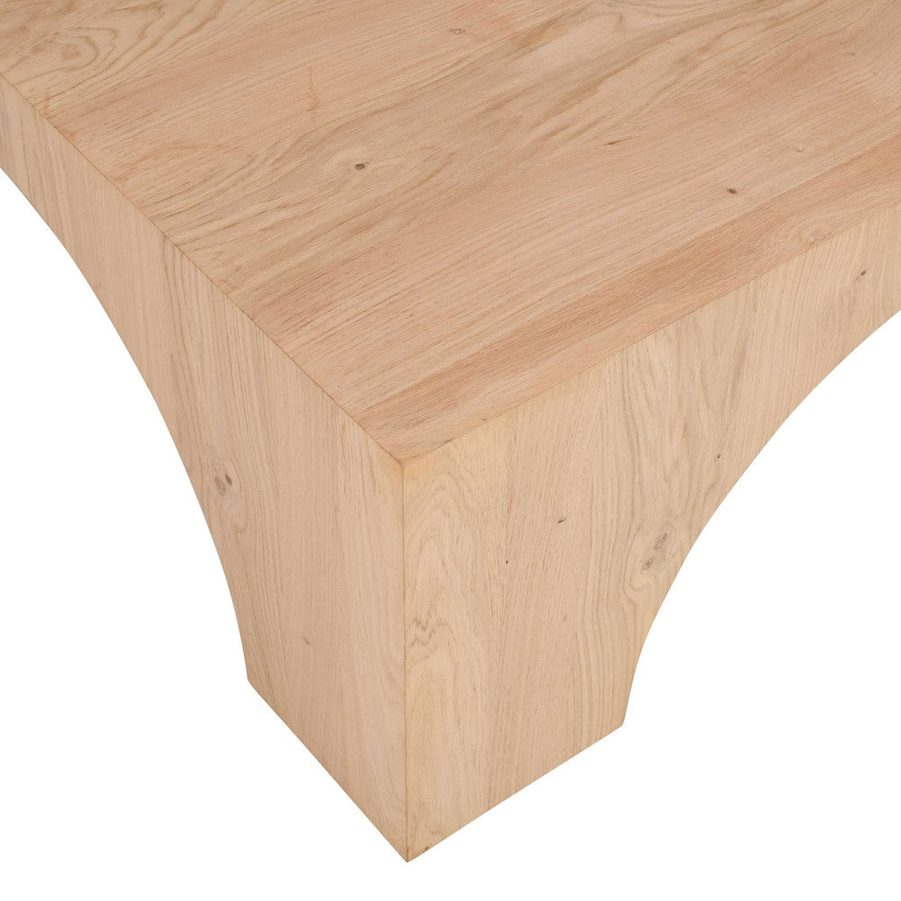 Jofran - Archimedes 40in Arched Wood Square Modern Rustic Coffee Table in Oak - 2430-2 view 4