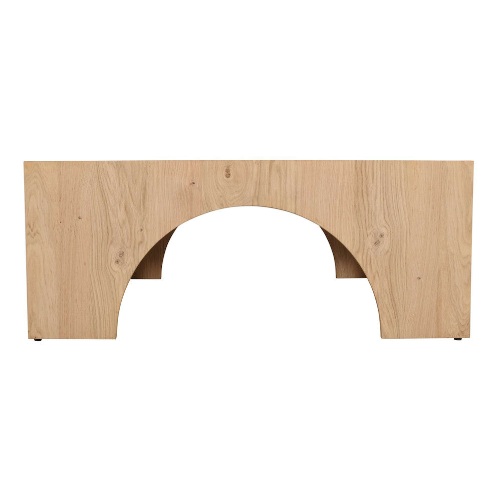 Jofran - Archimedes 40in Arched Wood Square Modern Rustic Coffee Table in Oak - 2430-2 view 5