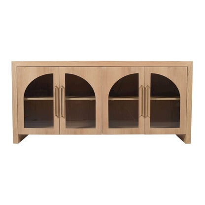 Jofran - Archimedes 60in Curved Arch Four Door Sideboard Storage Cabinet in Oak - 2431-60 view 1