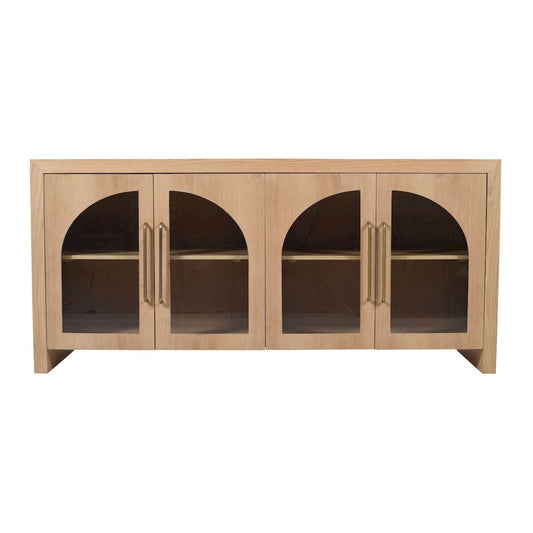 Jofran - Archimedes 60in Curved Arch Four Door Sideboard Storage Cabinet in Oak - 2431-60 view 1