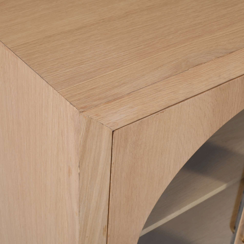 Jofran - Archimedes 60in Curved Arch Four Door Sideboard Storage Cabinet in Oak - 2431-60 view 5