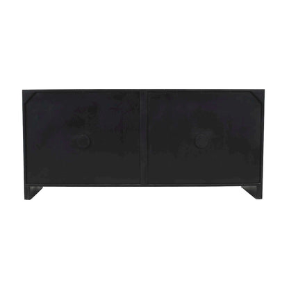 Jofran - Archimedes 70in Curved Arch Four Door Sideboard Storage Cabinet in Black - 2433-70 view 4
